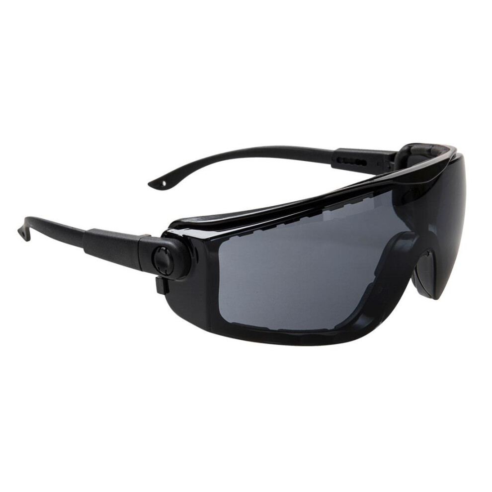 (One Size, Smoke) Portwest Unisex Adult Focus Safety Glasses