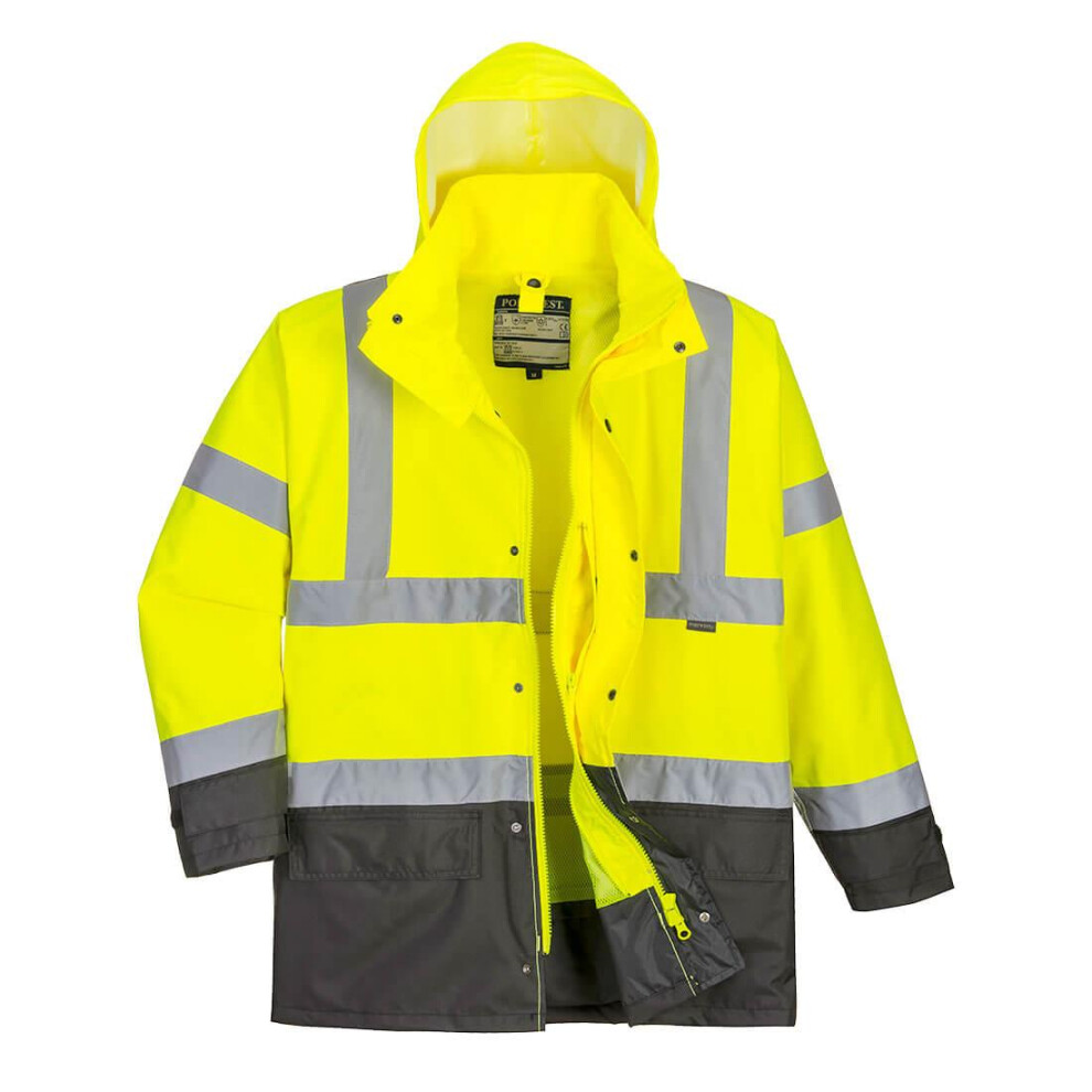 (3XL, Yellow/Grey) Portwest Mens Executive 5 In 1 Hi-Vis Jacket