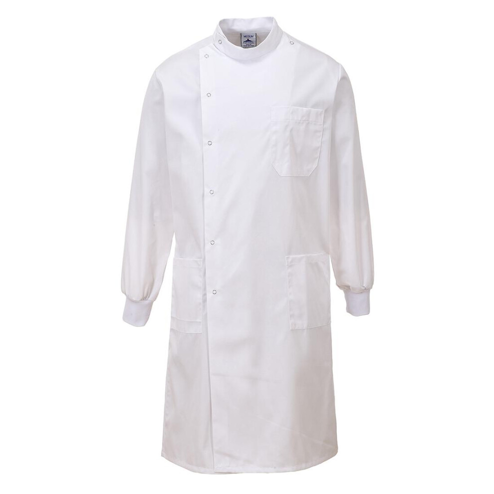 (L, White) Portwest Mens Howie Texpel Finish Coat