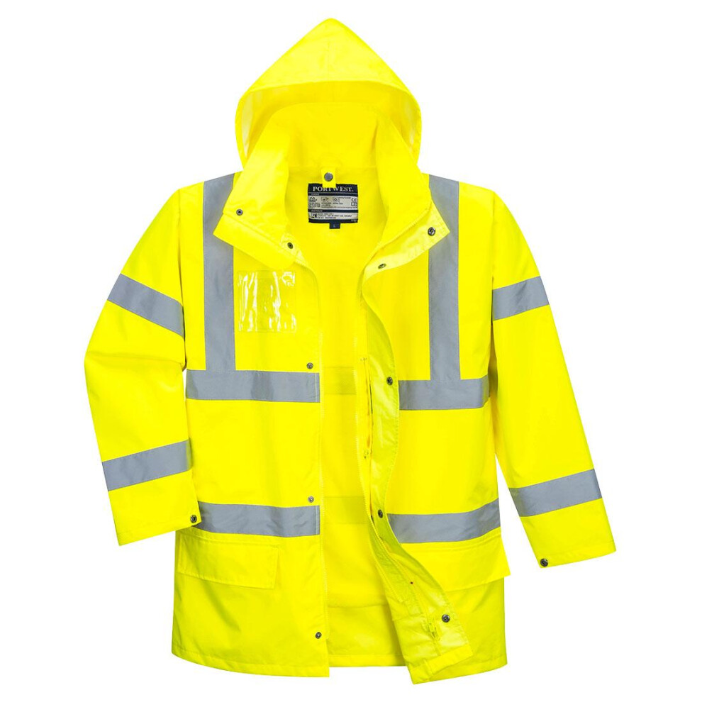 (3XL, Yellow) Portwest Mens Essential 5 In 1 Hi-Vis Jacket