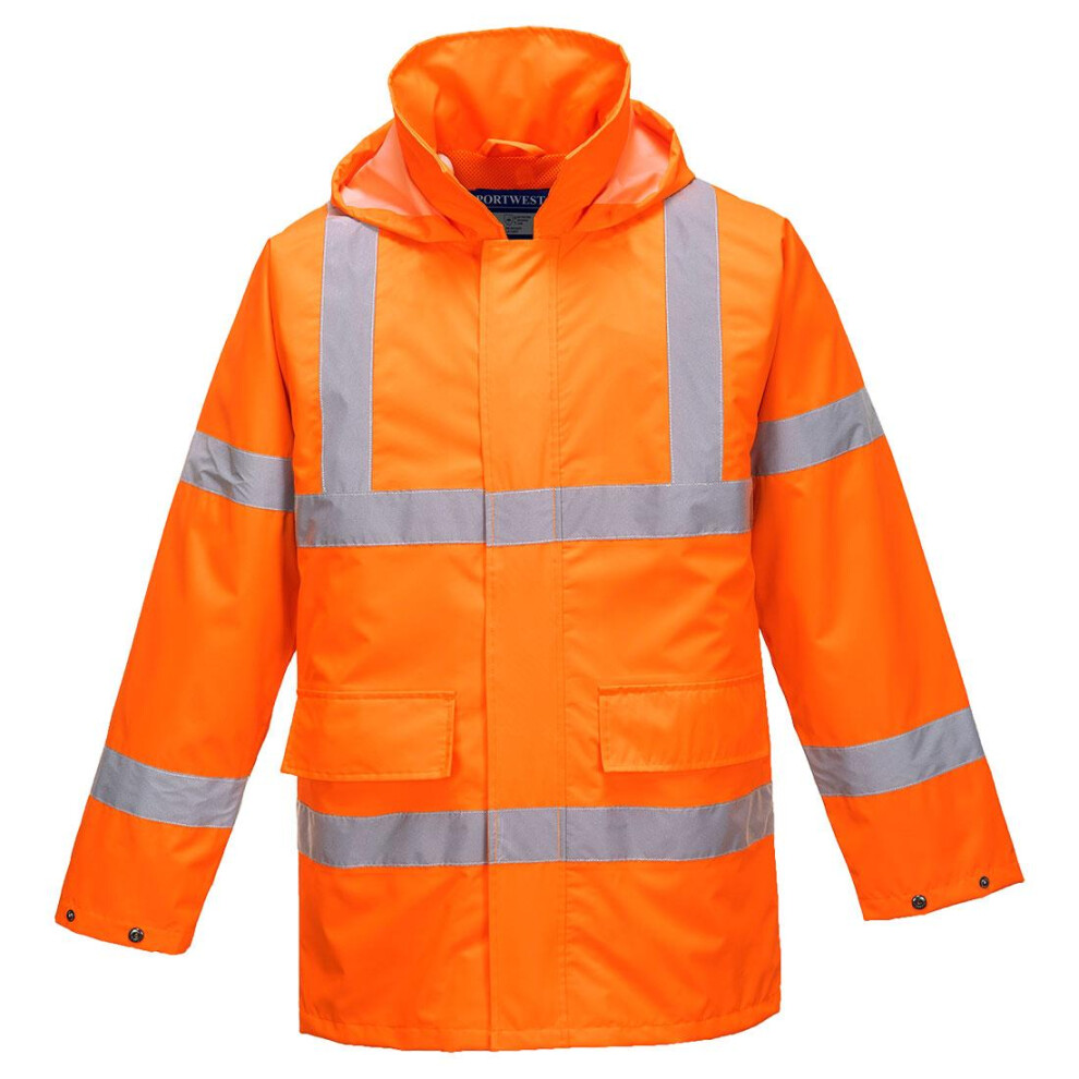 (XXL, Orange) Portwest Mens S160 Lite Hi-Vis Traffic Jacket