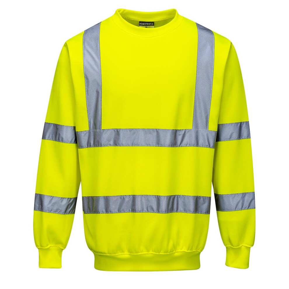 (M, Yellow) Portwest Mens Hi-Vis Sweatshirt