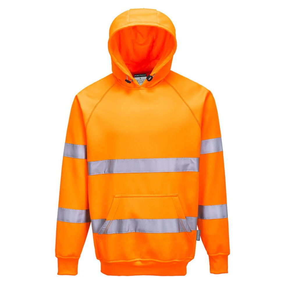 (4XL, Orange) Portwest Mens Hi-Vis Safety Hoodie