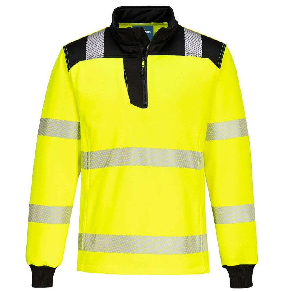 (M, Yellow/Black) Portwest Unisex Adult PW3 High-Vis Sweatshirt