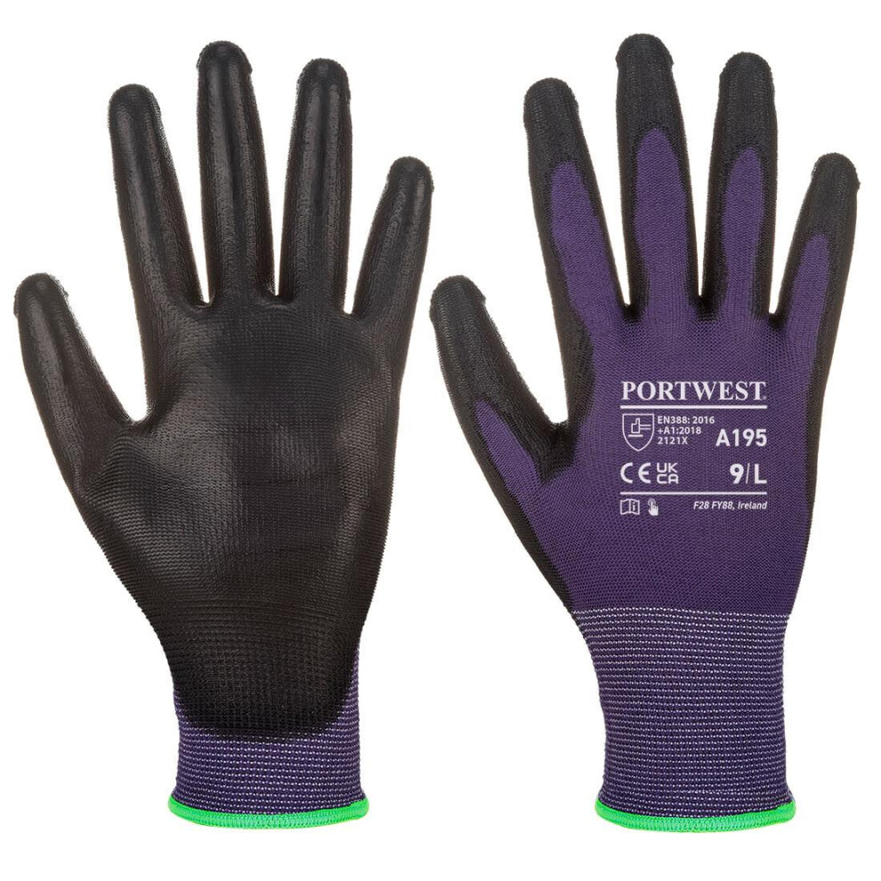 (M, Purple/Black) Portwest Unisex Adult Touch Screen Safety Gloves