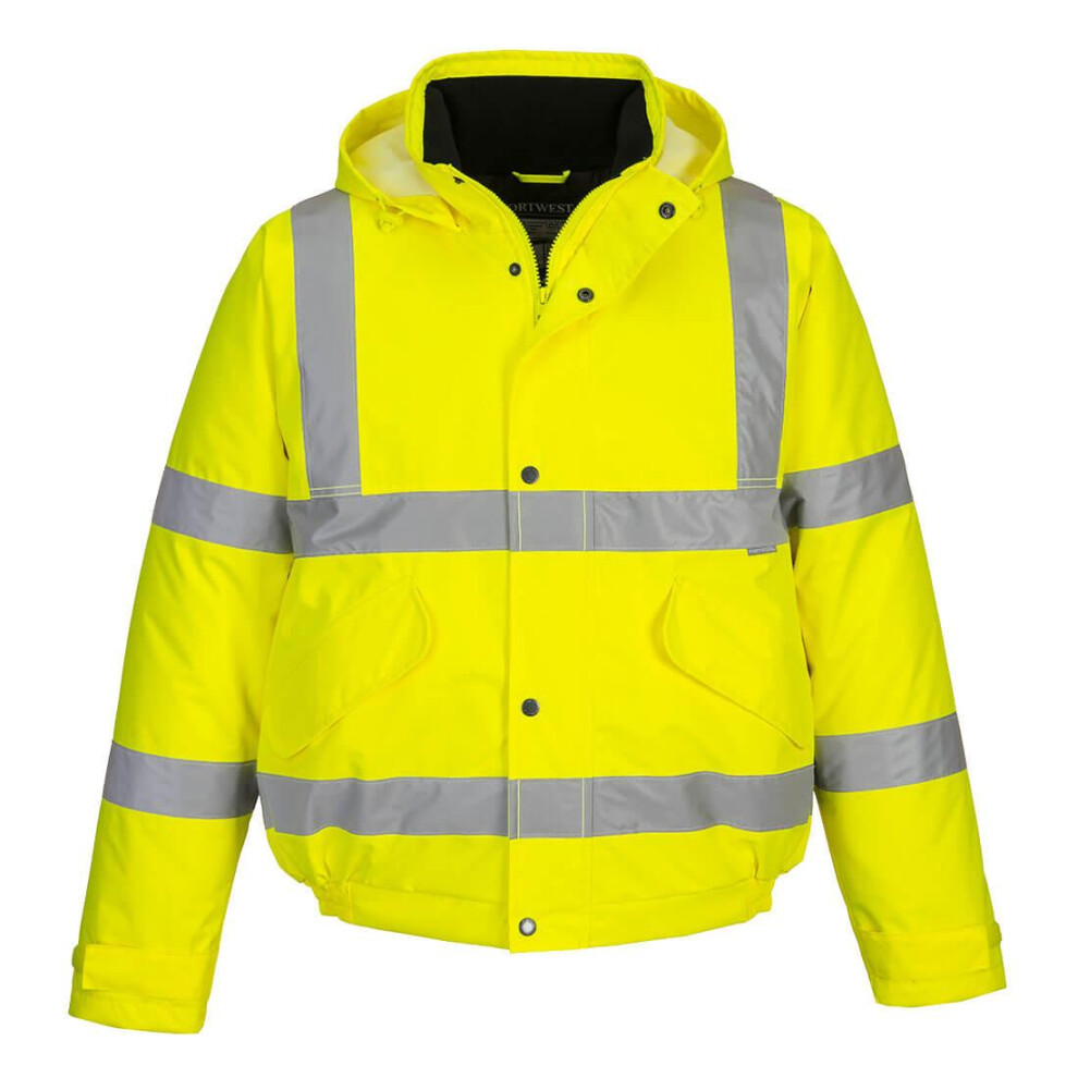 (8XL, Yellow) Portwest Mens Hi-Vis Winter Bomber Jacket