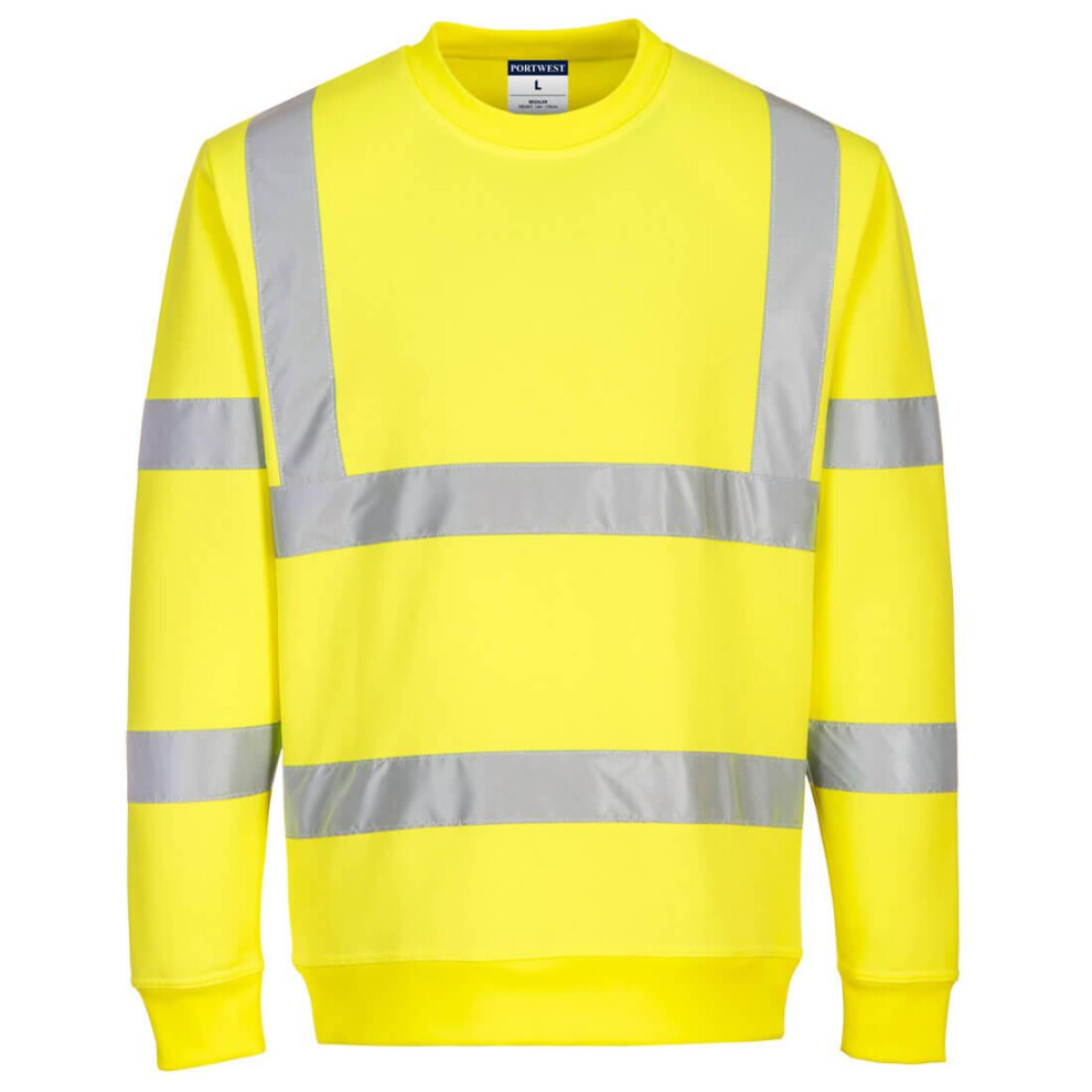 (M, Yellow) Portwest Mens Eco Friendly Hi-Vis Sweatshirt