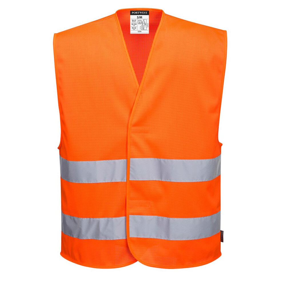 Portwest Mens Mesh Safety Hi-Vis Vest