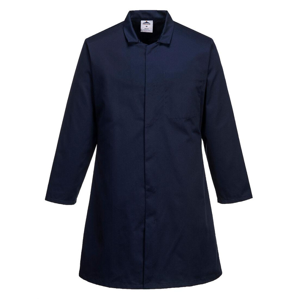 (M, Navy) Portwest Mens Pocket Food Coat