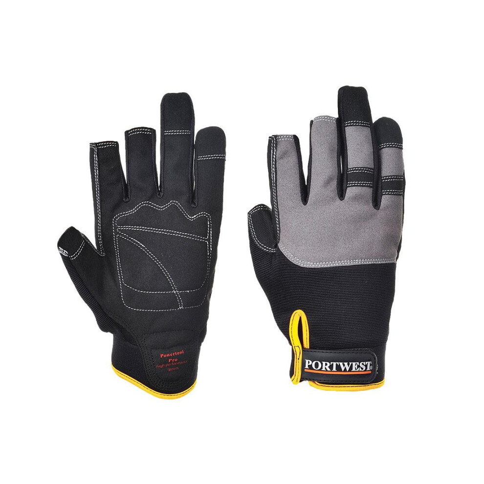 (M, Black) Portwest Unisex Adult A740 Powertool Pro Grip Gloves