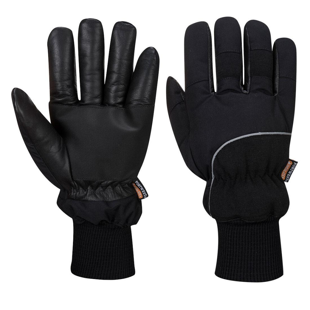 (XL, Black) Portwest Unisex Adult A751 Apacha Leather Cold Store Gloves