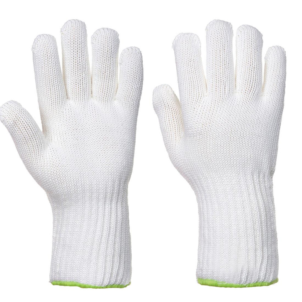 (XXL, White) Portwest Unisex Adult Seamless Heat Resistant Glove