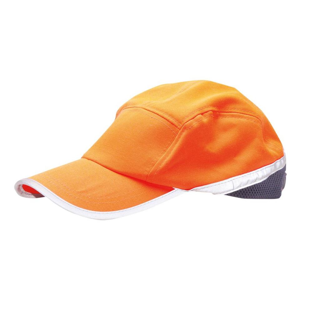 (One Size, Orange/Navy) Portwest Mens Hi-Vis Baseball Cap