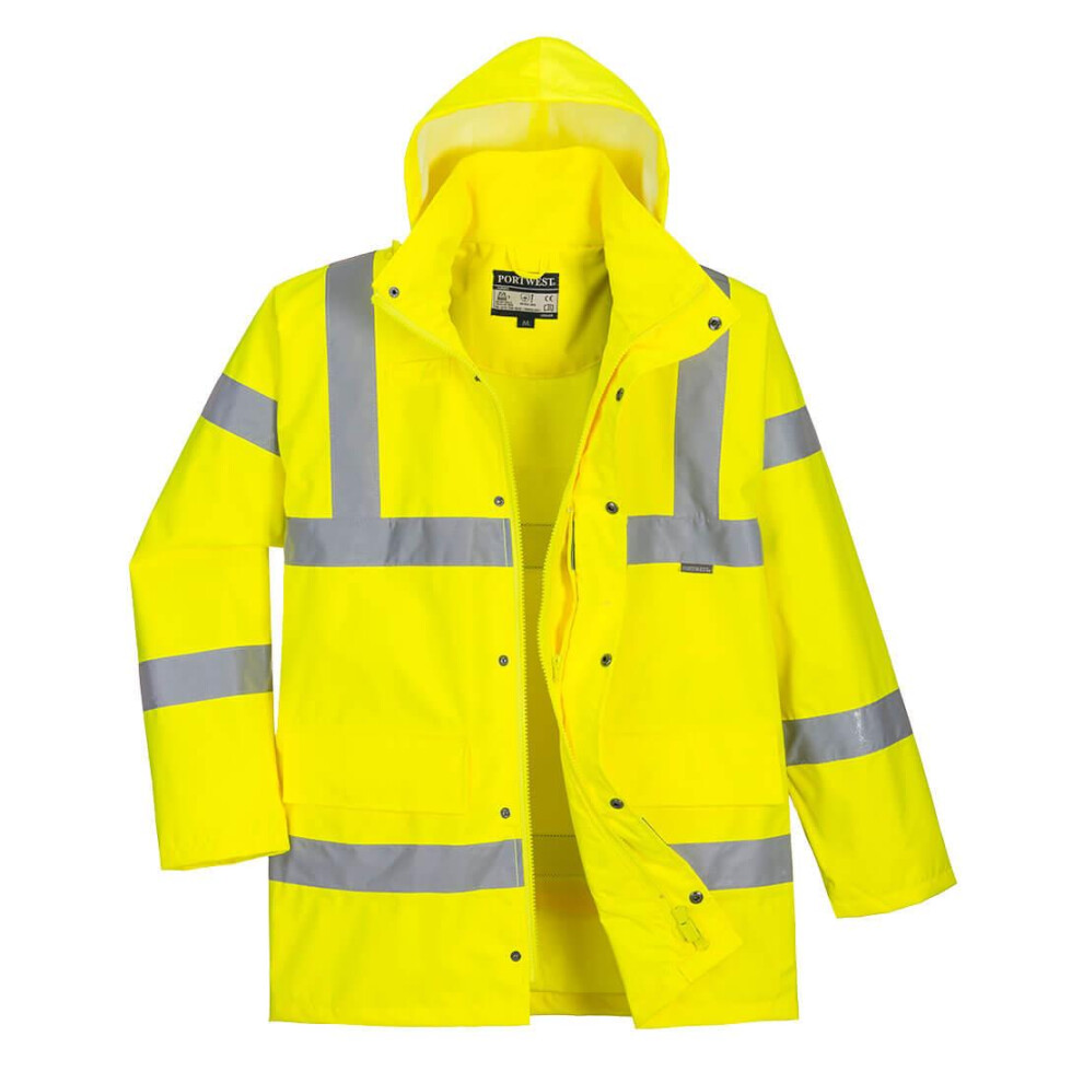 (M, Yellow) Portwest Mens RT60 Hi-Vis Traffic Jacket