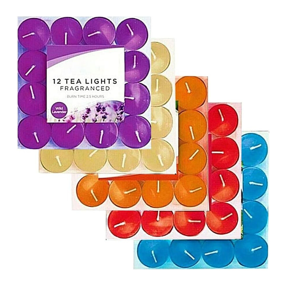 Scented Tealight Candles 5 Fragrances (Pack of 60)-image-OPC-PF6JGSM-NEW