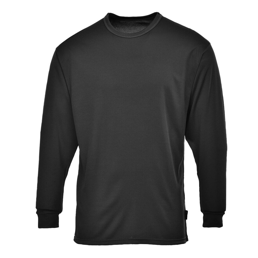 (XXL, Black) Portwest Mens Thermal Base Layer Top