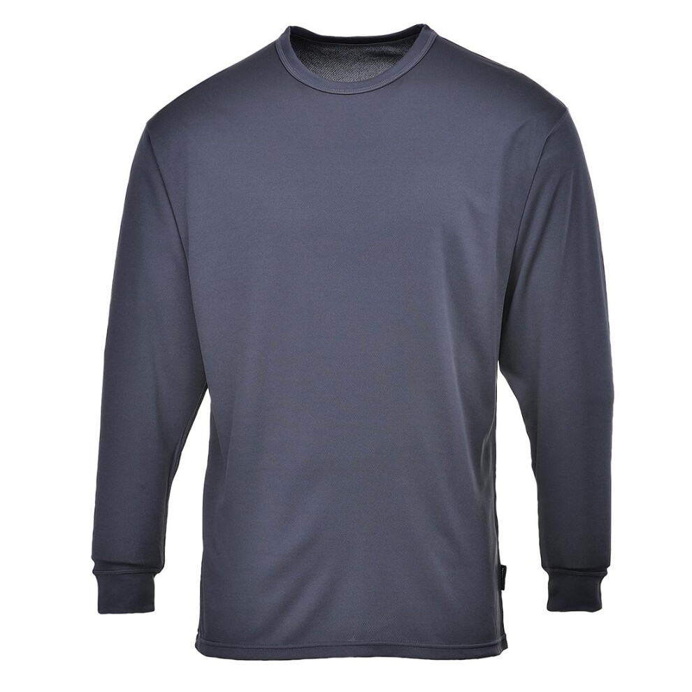 (L, Charcoal) Portwest Mens Thermal Base Layer Top