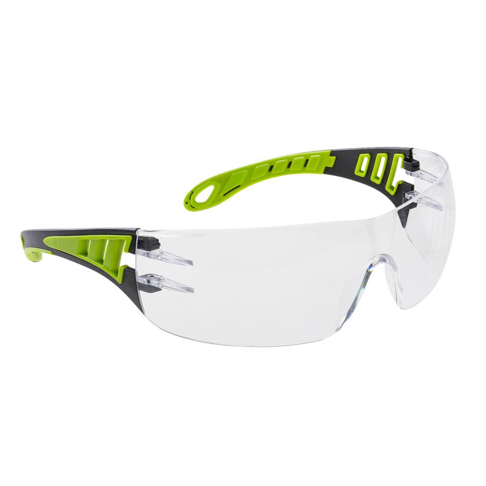 (One Size, Clear) Portwest Tech Look Safety Glasses