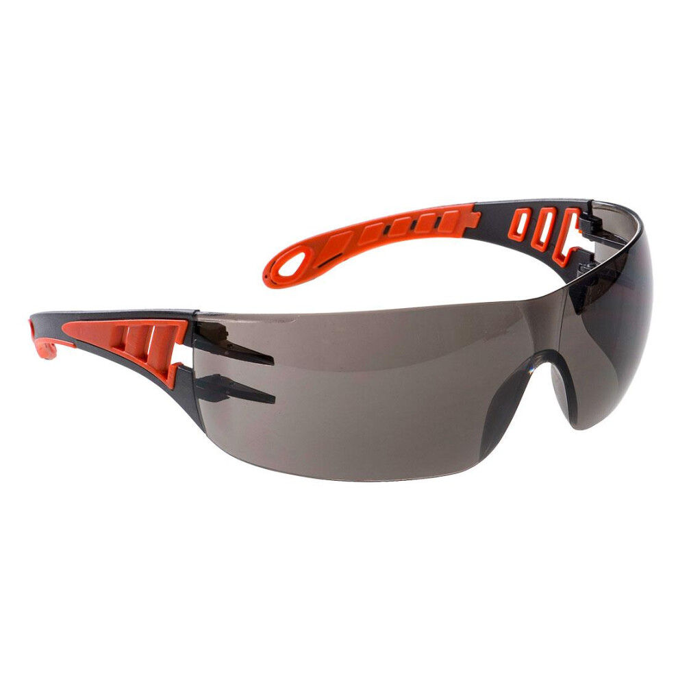 (One Size, Smoke) Portwest Tech Look Safety Glasses