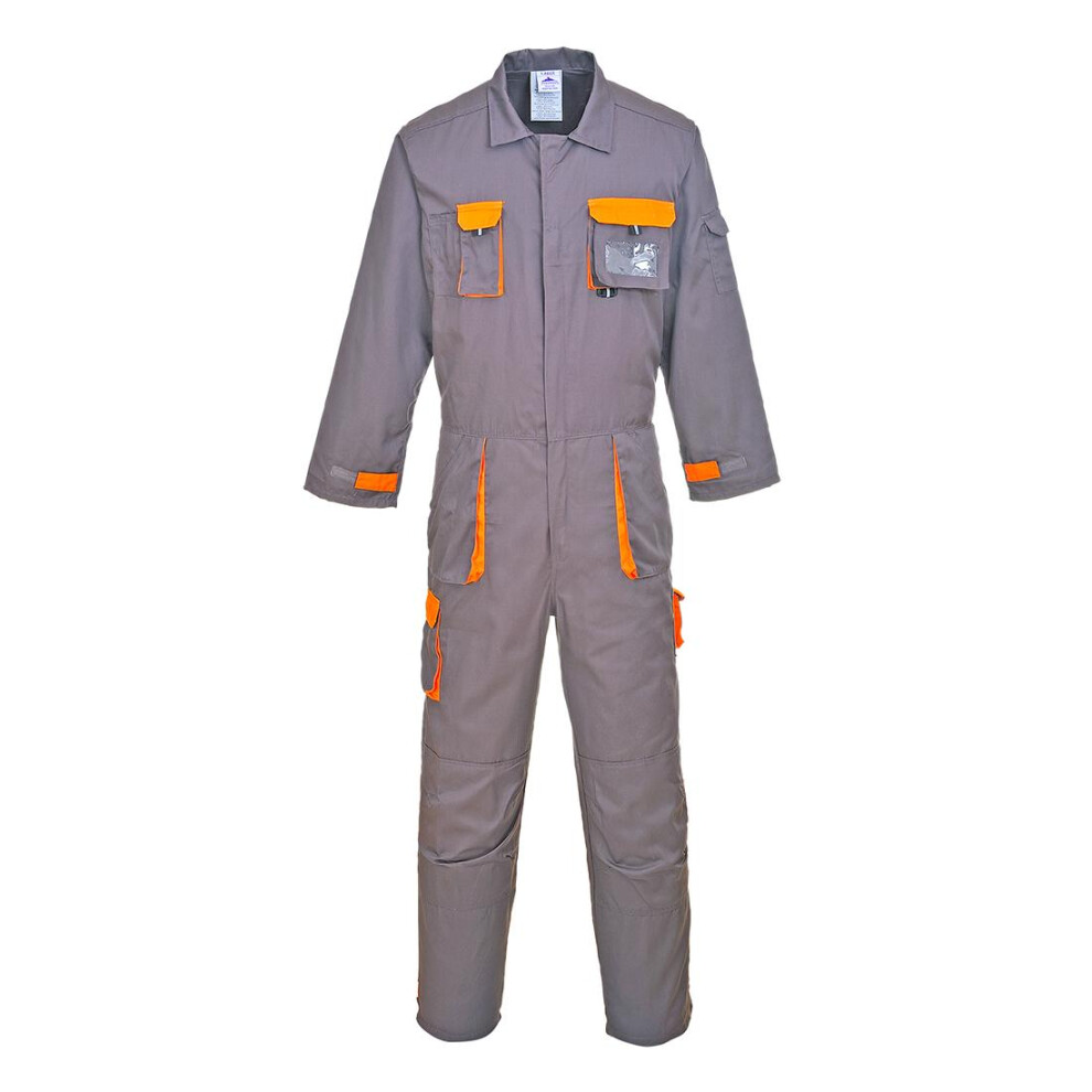 (L, Grey) Portwest Unisex Adult Texo Contrast Overalls