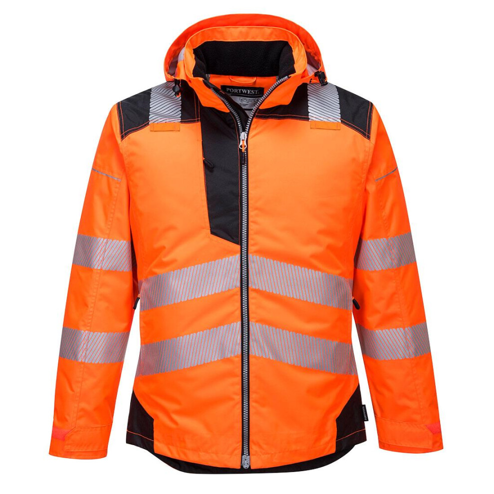 (3XL, Orange/Black) Portwest Mens PW3 Hi-Vis Winter Jacket