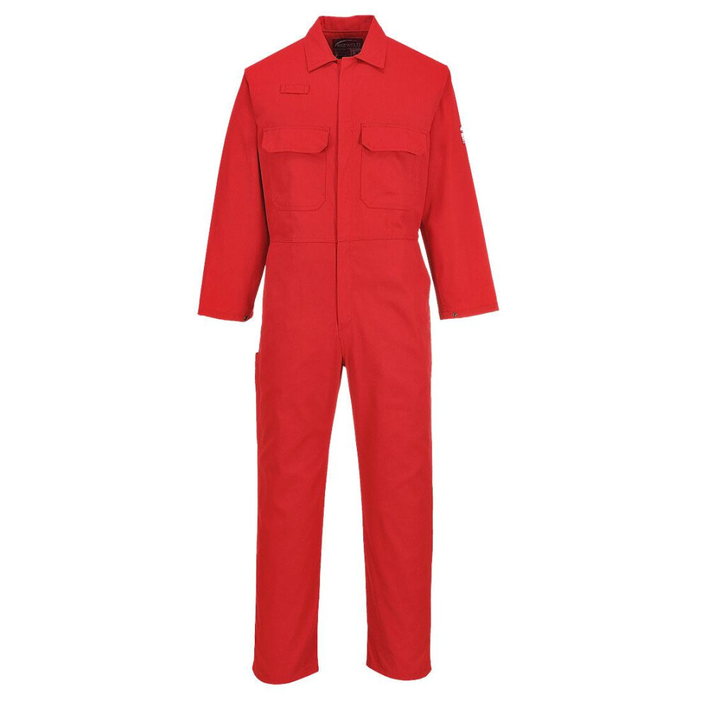 (48R, Red) Portwest Unisex Adult Bizweld Fire Resistant Overalls