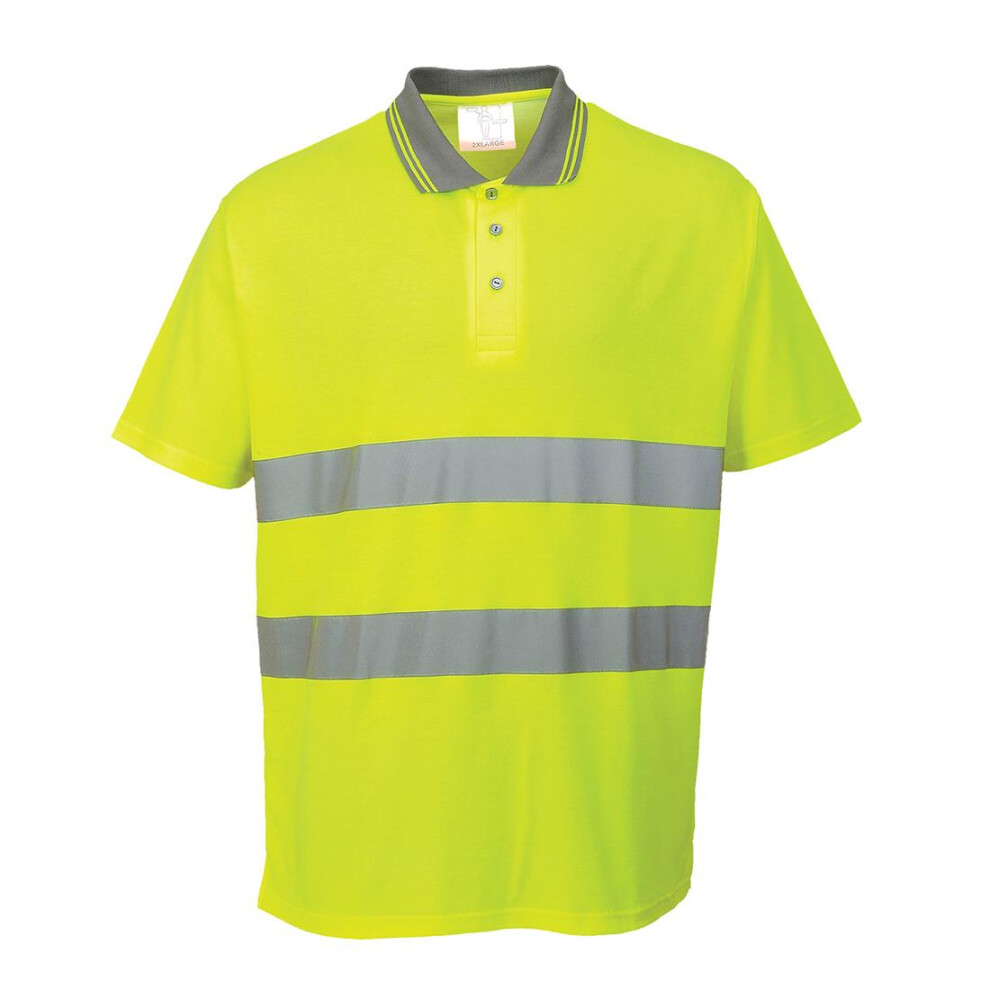 (3XL, Yellow) Portwest Mens Hi-Vis Comfort Polo Shirt