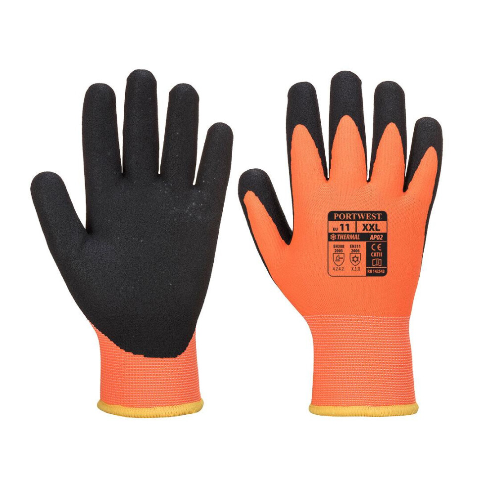 (S, Orange/Black) Portwest Unisex Adult AP02 Thermo Pro Ultra Gloves