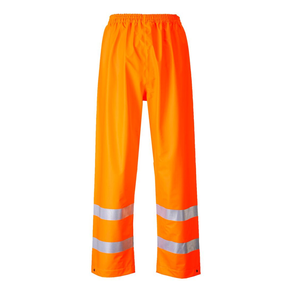 (XL R, Orange) Portwest Mens Sealtex Flame Hi-Vis Trousers