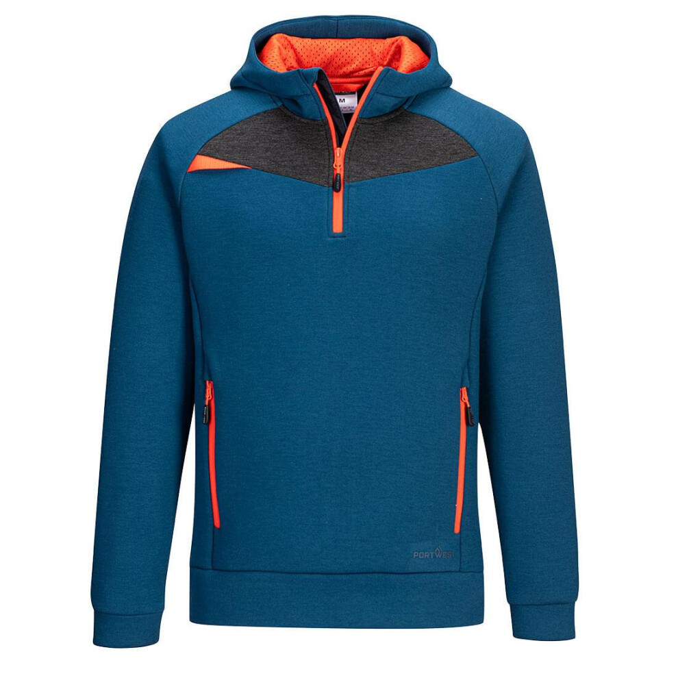 (XXL, Metro Blue) Portwest Mens DX4 Quarter Zip Hoodie