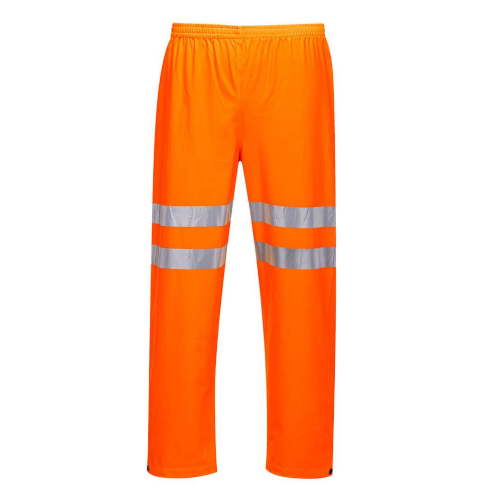 (S, Orange) Portwest Mens Hi-Vis Sealtex Ultra Rain Trousers