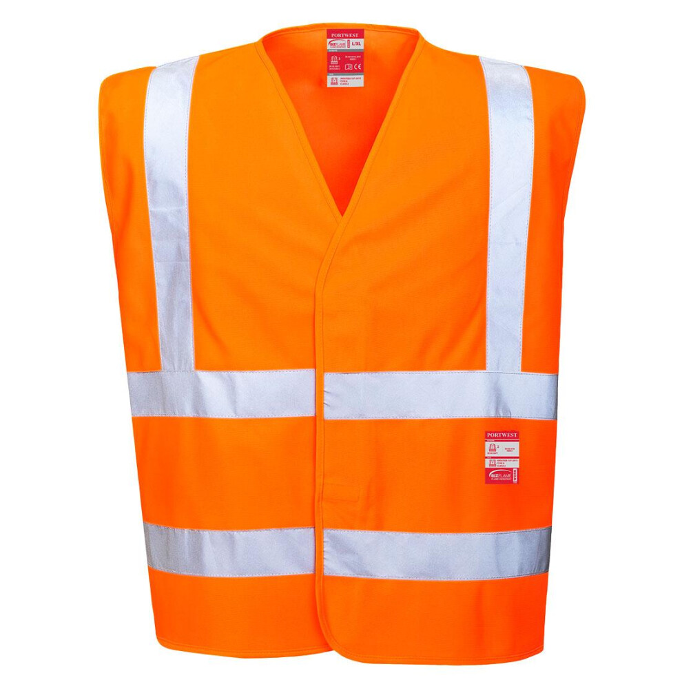 Portwest Mens Flame Resistant Safety Hi-Vis Vest