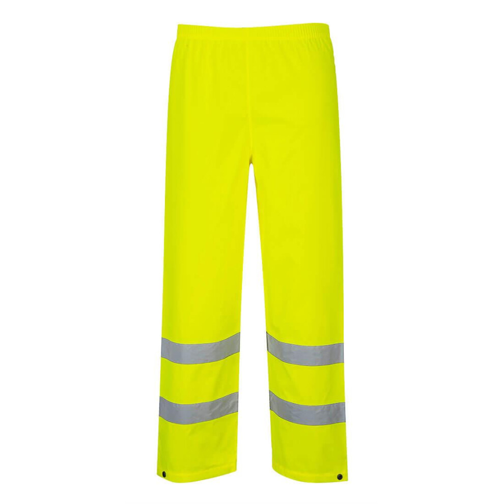 (5XL, Yellow) Portwest Mens Rain Hi-Vis Traffic Trousers