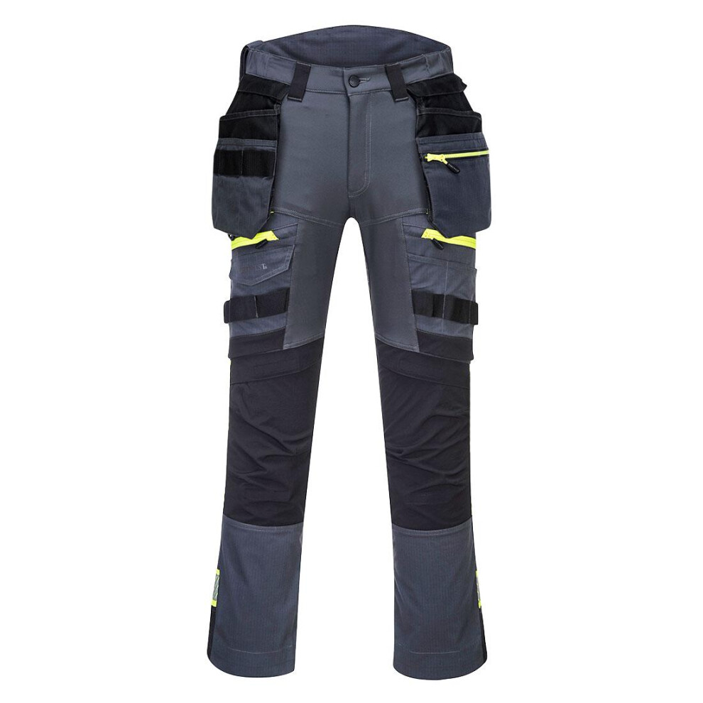 (36R, Metal Grey) Portwest Mens DX4 Detachable Holster Pocket Trousers