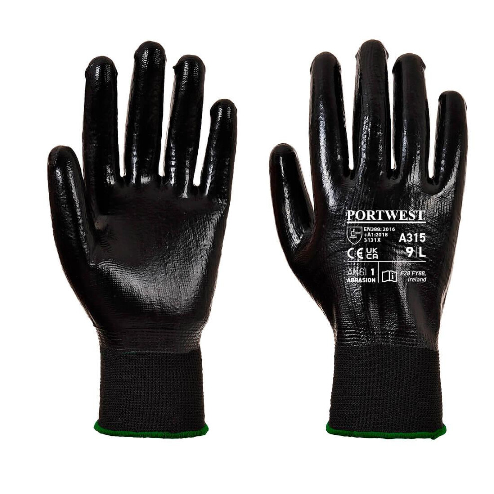 (M, Black) Portwest A315 All-Flex Grip Gloves