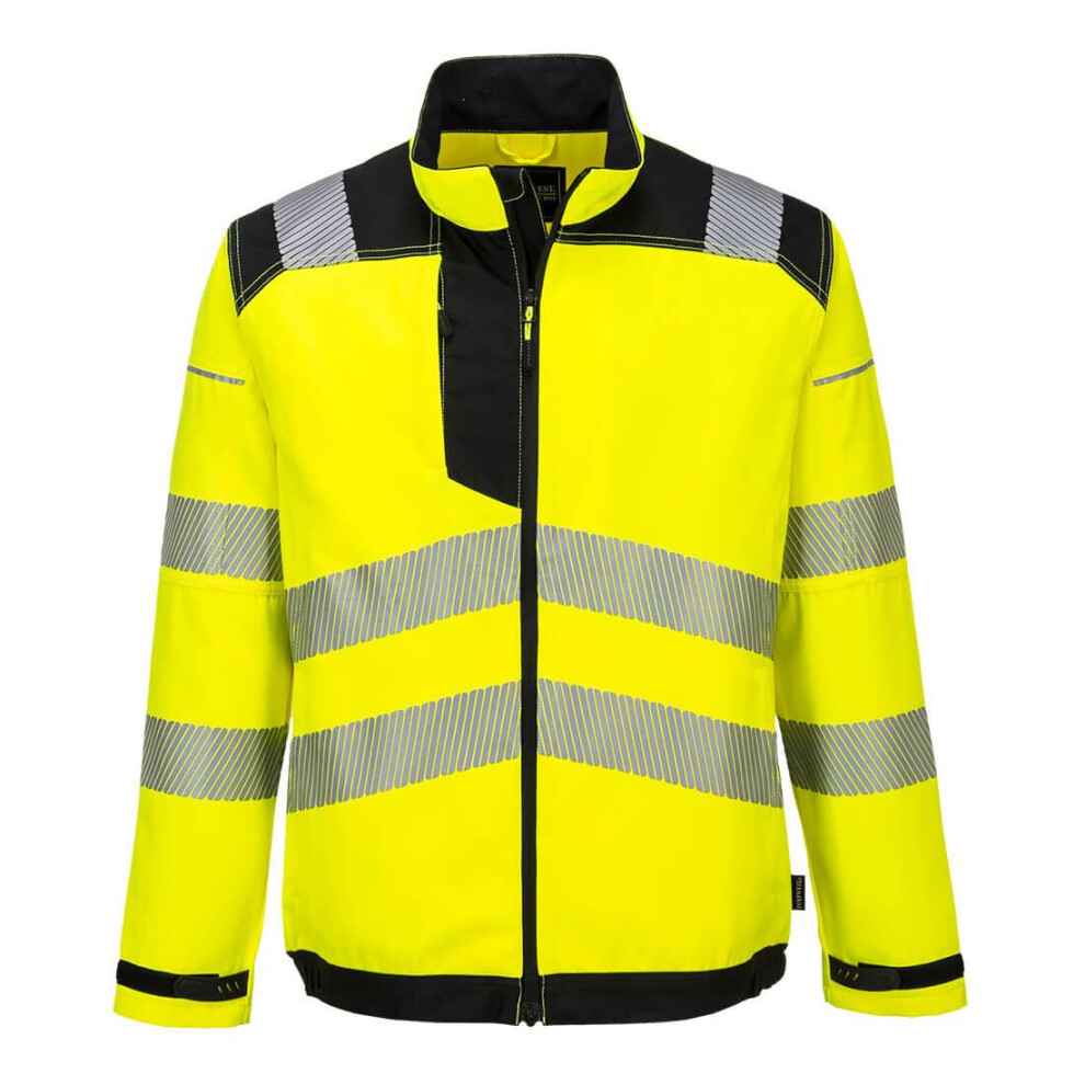 (3XL, Yellow/Black) Portwest Mens PW3 Hi-Vis Work Jacket