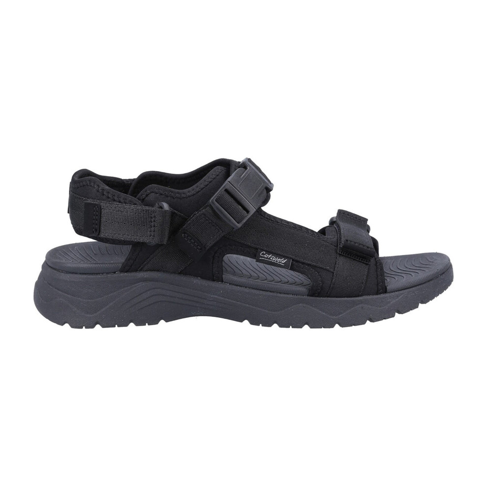 (11 UK, Black) Cotswold Mens Buckland Sandals