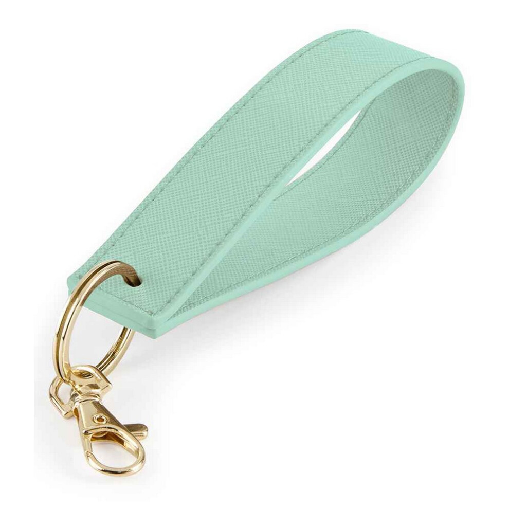 (One Size, Soft Mint) Bagbase Boutique Wristlet Keyring