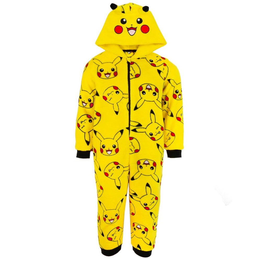 (4-5 Years, Yellow) Pokemon Childrens/Kids Pikachu 3D Ears Sleepsuit