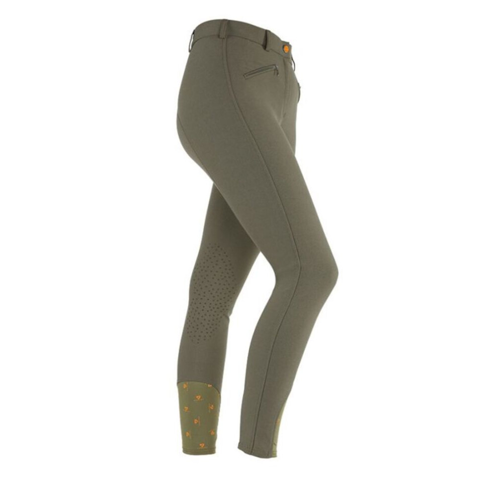 (13-14 Years, Olive) Aubrion Girls Thompson Breeches-image-OPC-PF6KQ5R-NEW