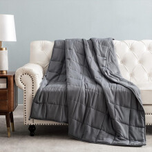 Grey Cotton Weighted Blanket, 100x155cm, 3.5kg