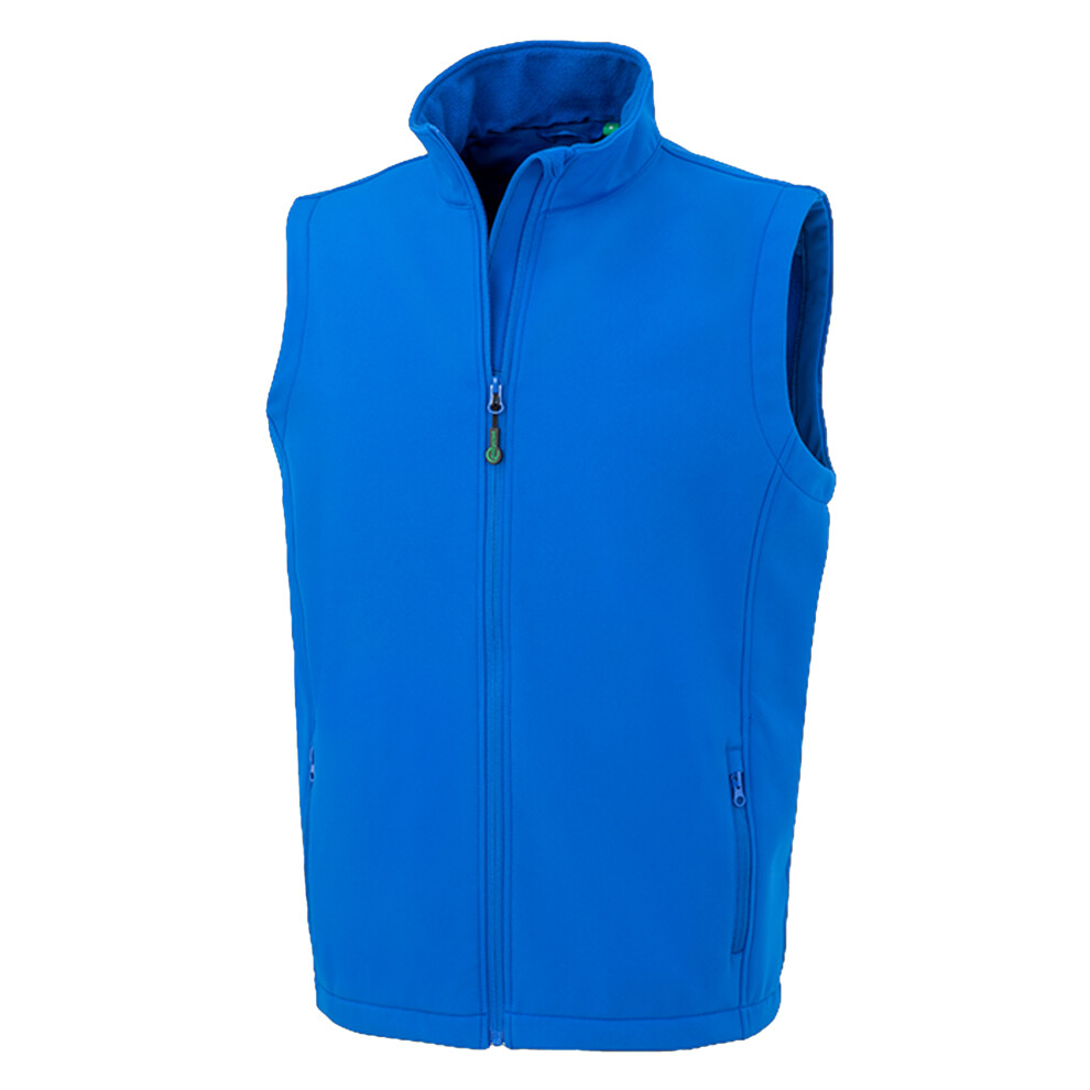 (M, Royal Blue) Result Genuine Recycled Mens Softshell Printable Body Warmer