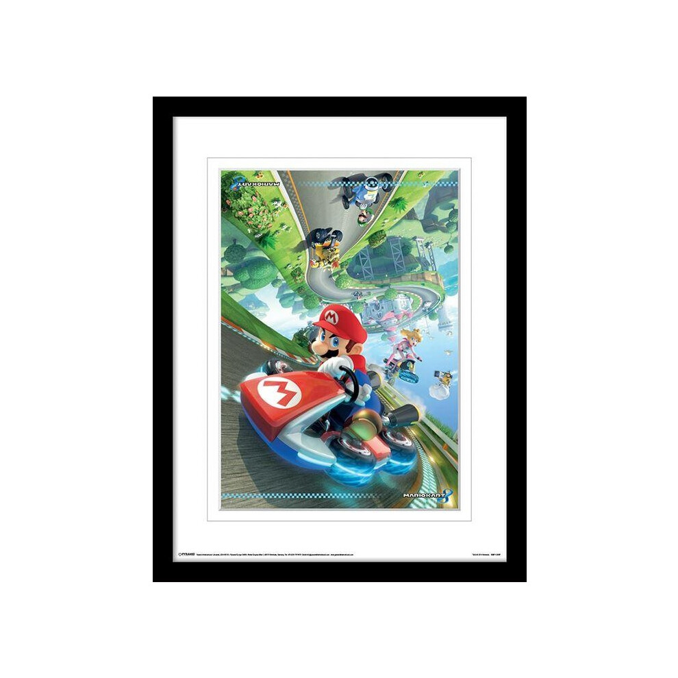 Super Mario Kart 8 Flip Framed Art Print