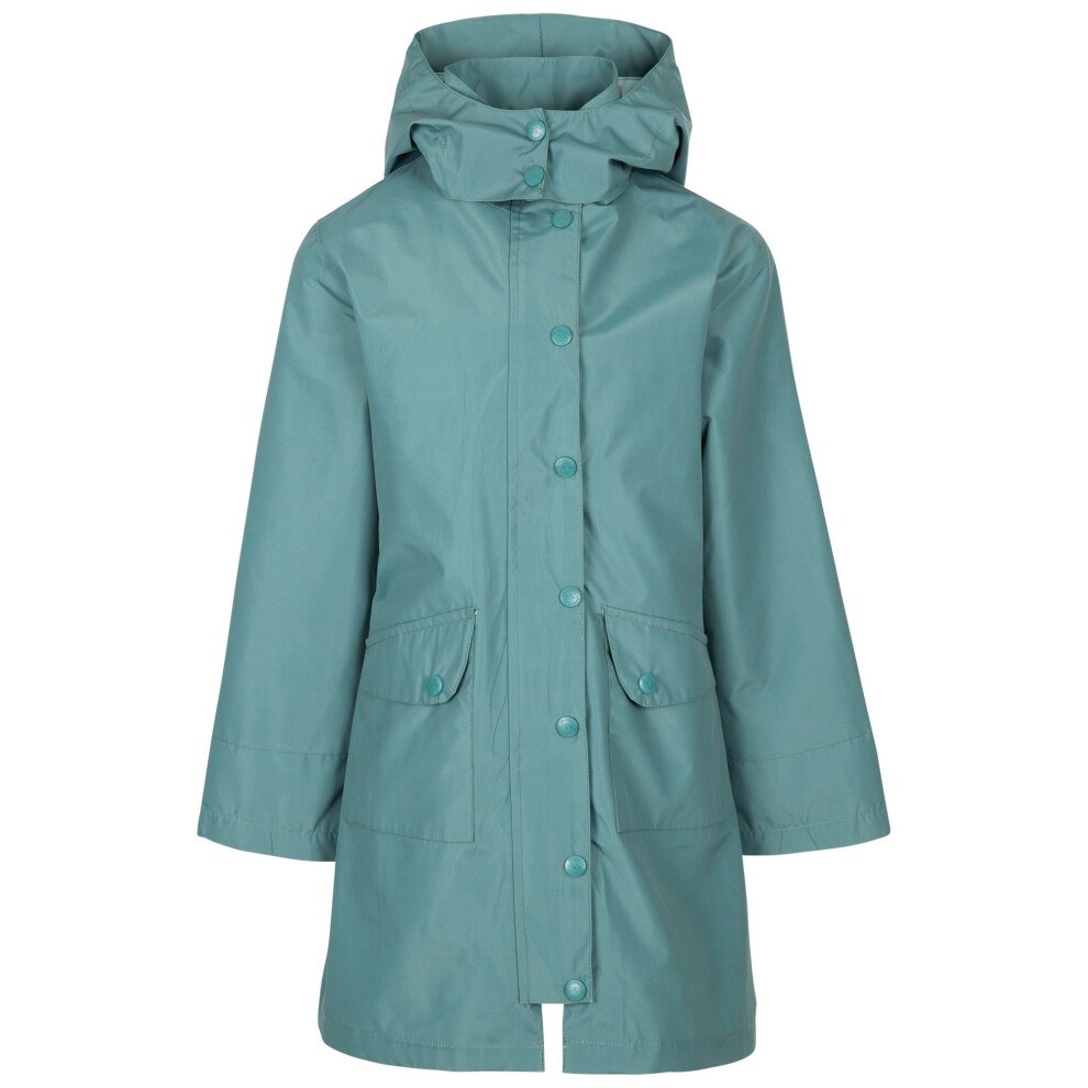 Trespass Girls Drizzling Waterproof Jacket - Green - Size: 3 years/4 Years