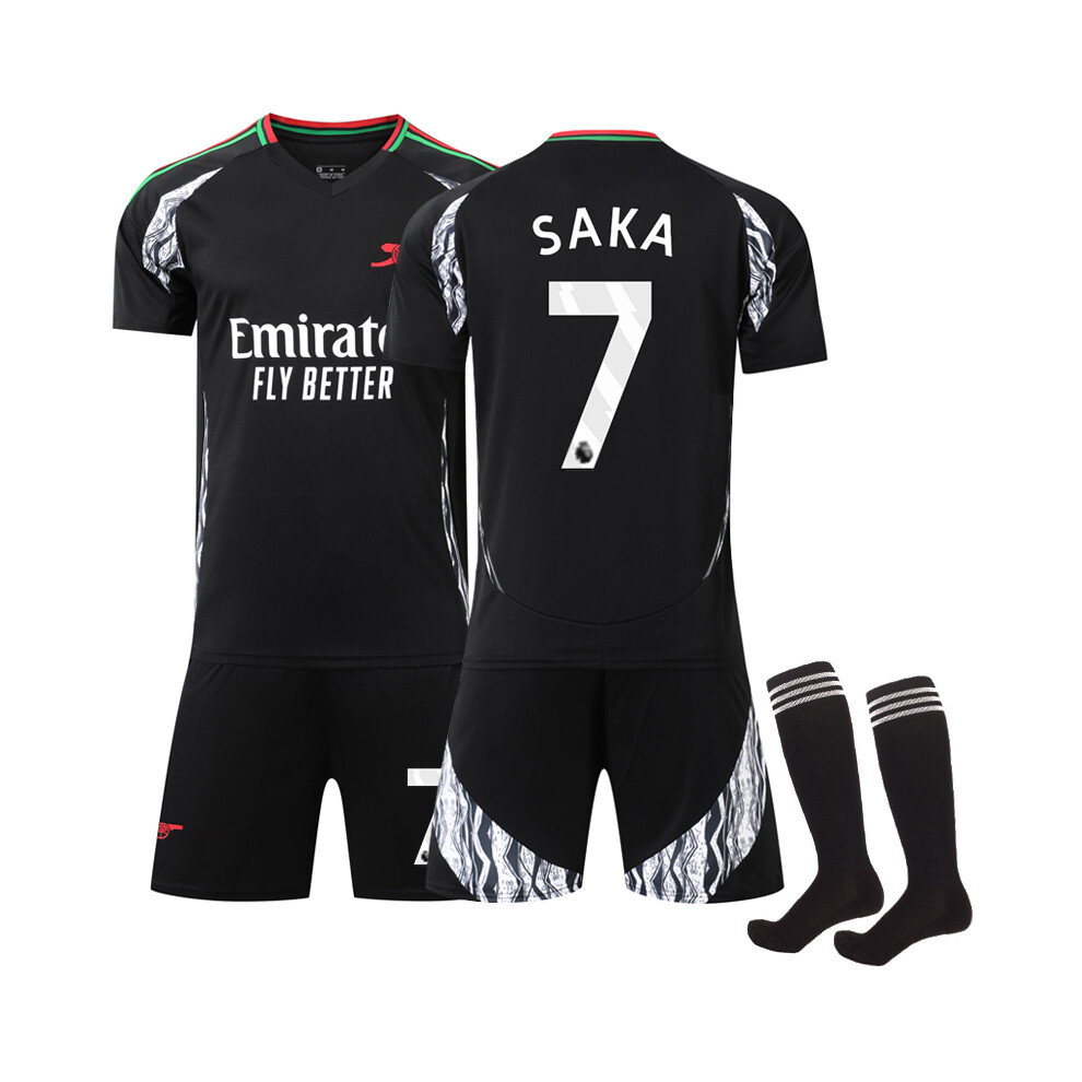 (Kids 16(90-100CM)) 2024-25 Arsenal Away Football Jersey 7 Saca