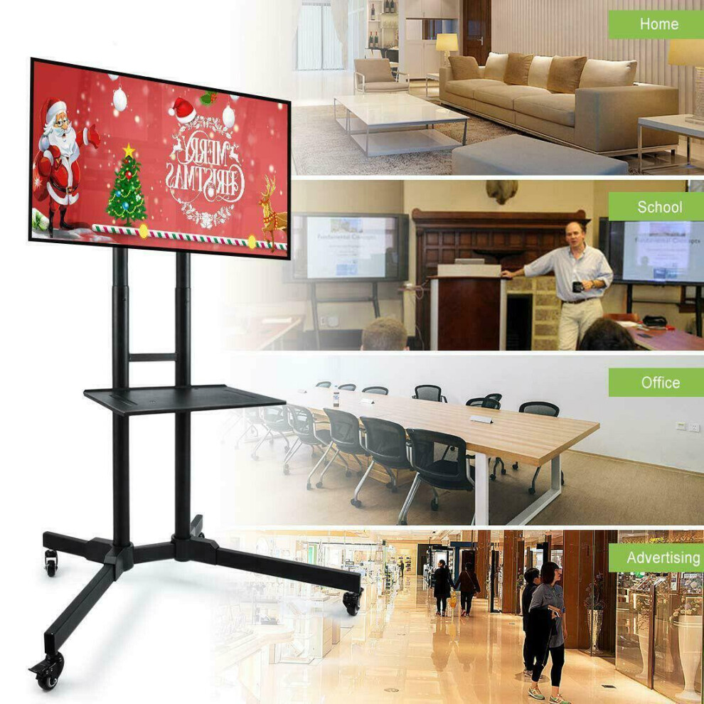 Mobile Floor Standing TV Trolley Cart Mount Bracket TV Stand for 32"-70" TVs UK