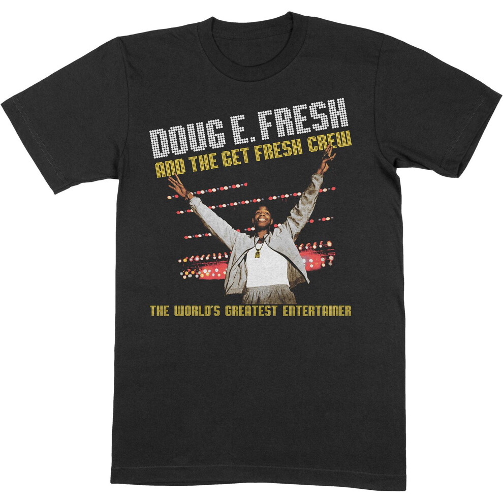 (XL, Black) Doug E. Fresh Unisex Adult The World's Greatest Cotton T-Shirt