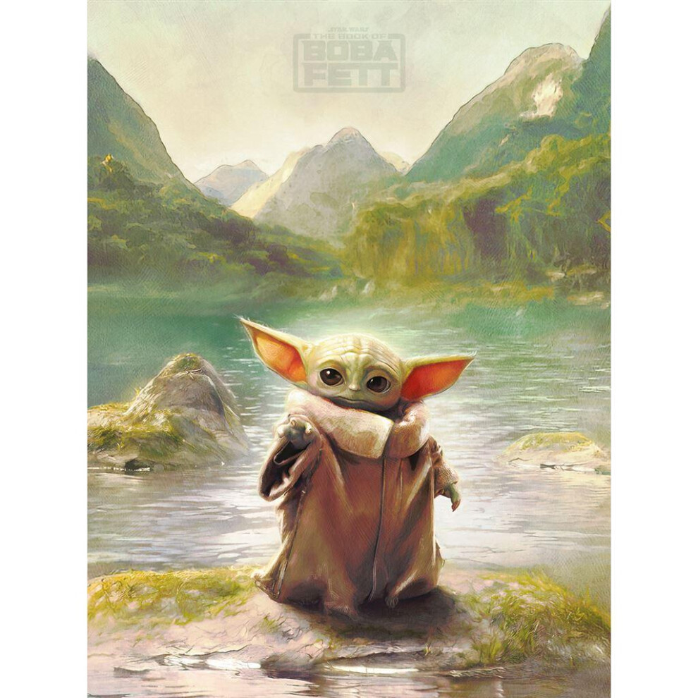 Star Wars: The Book Of Boba Fett Grogu Framed Canvas Print