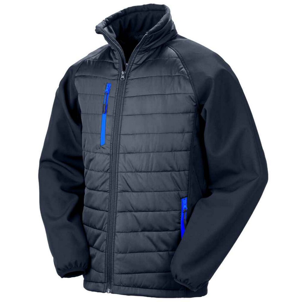 (4XL, Navy/Royal Blue) Result Genuine Recycled Womens/Ladies Compass Padded Jacket