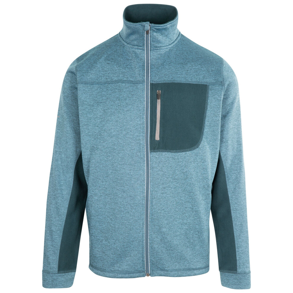 Trespass Men's Mid Blue Radnage Marl At200 Fleece Jacket In | : Small - Image 2